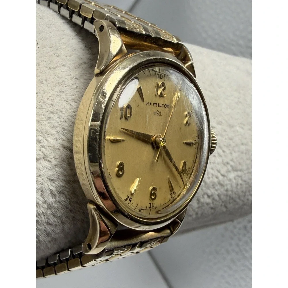 Hamilton CLD Working Mens Gold Plated Manual Wind Watch‎ 29MM 6.25